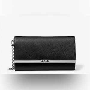Michael Kors Black and Silver Clutch